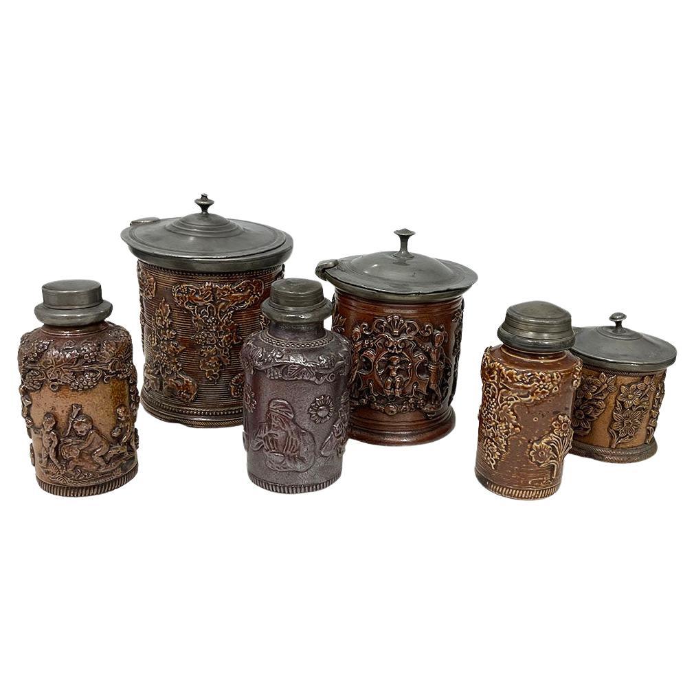 French 19th century Beauvais tobacco stoneware