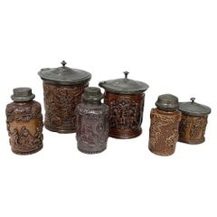 French 19th century Beauvais tobacco stoneware