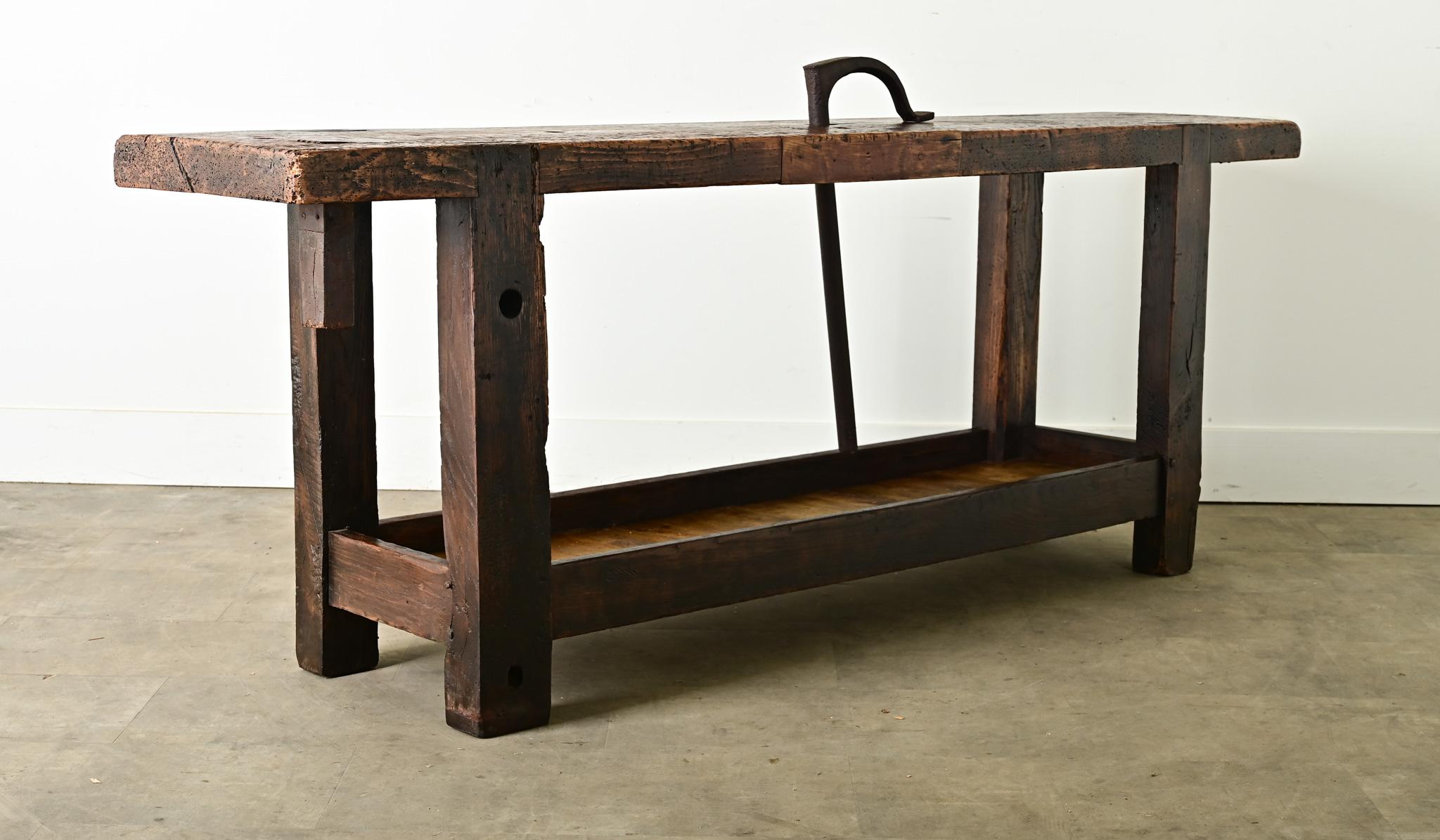 French 19th Century Beech Artisan Workbench 5