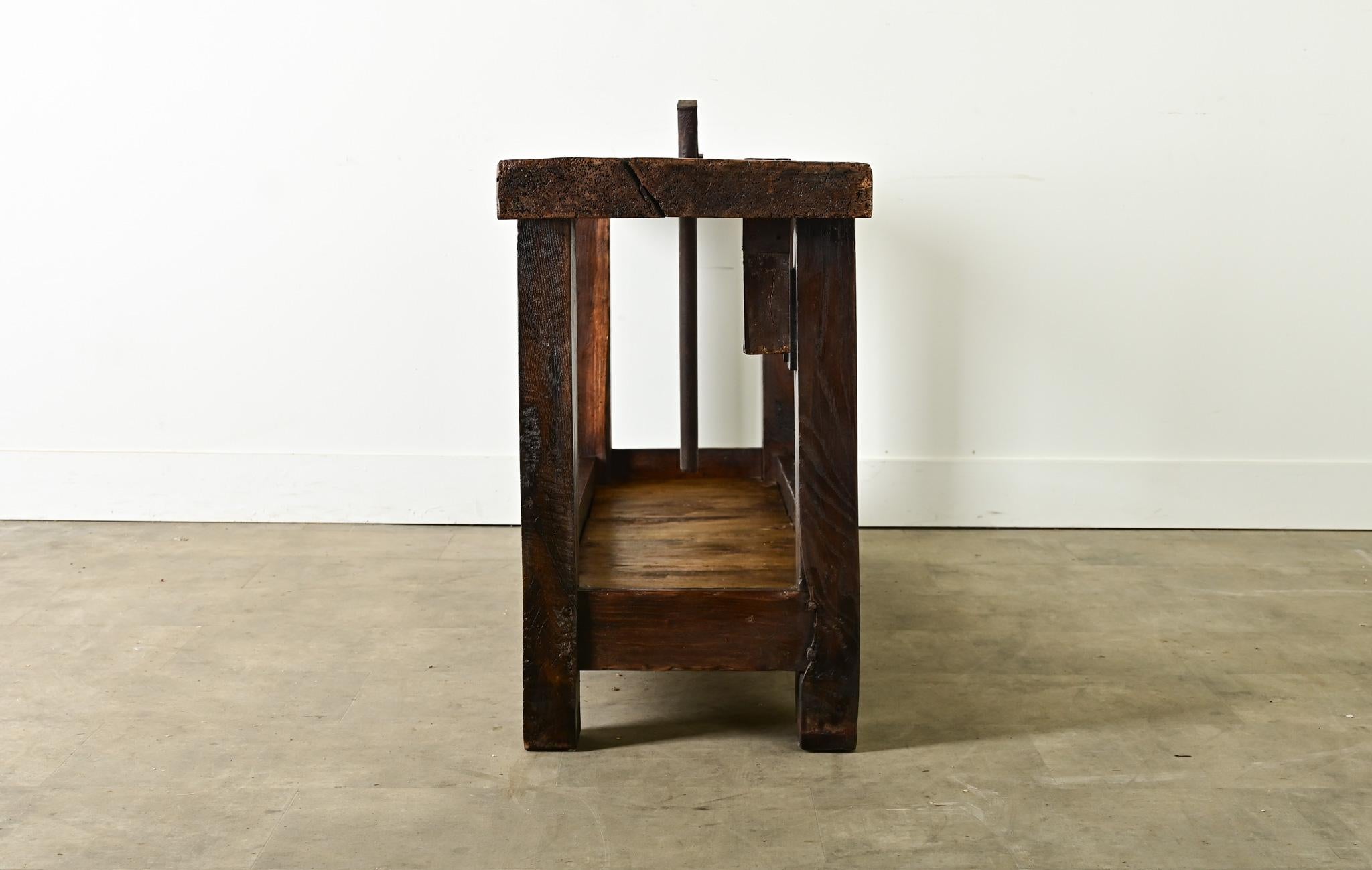 French 19th Century Beech Artisan Workbench 6