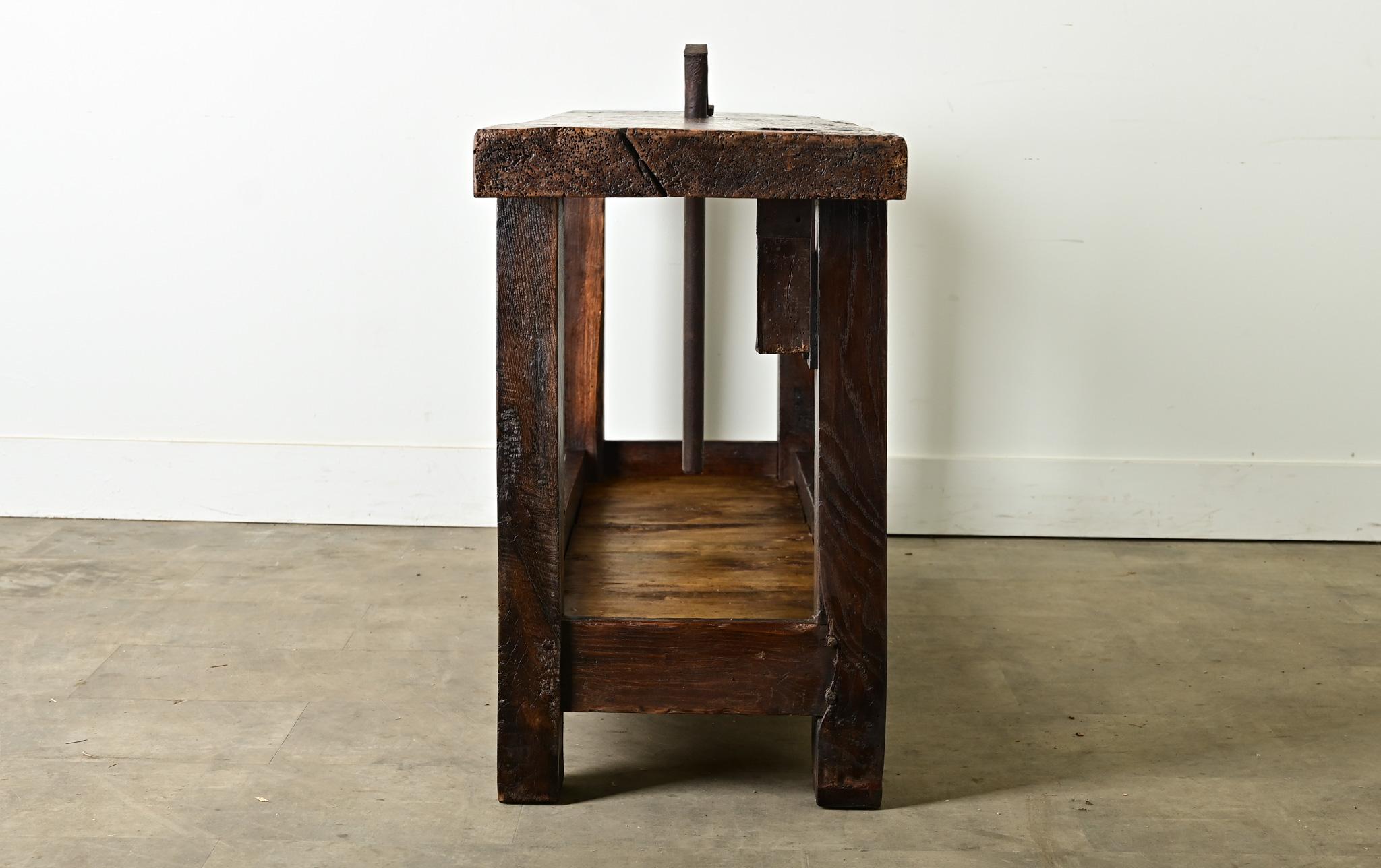 French 19th Century Beech Artisan Workbench 8