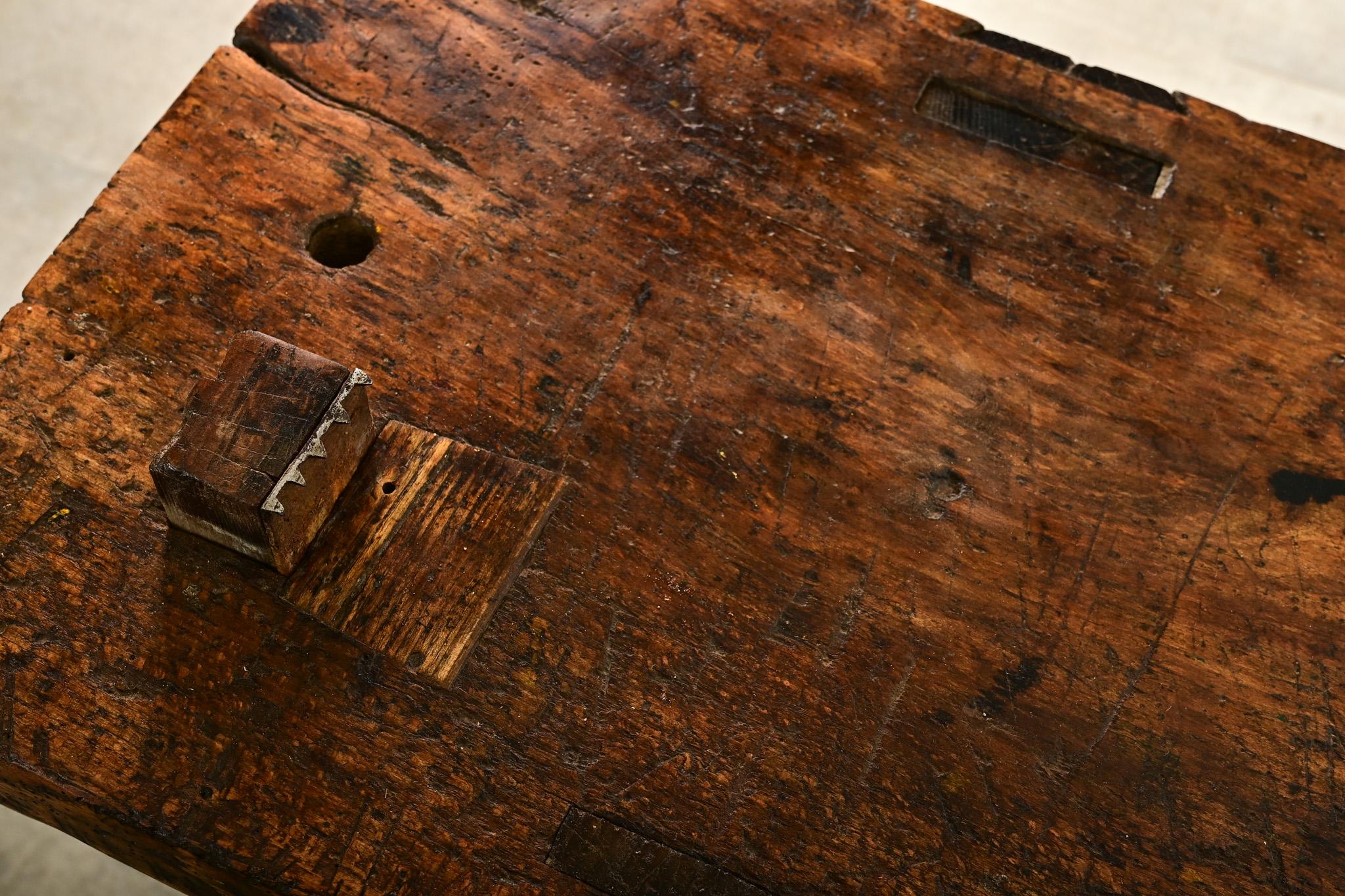 French 19th Century Beech Artisan Workbench 9