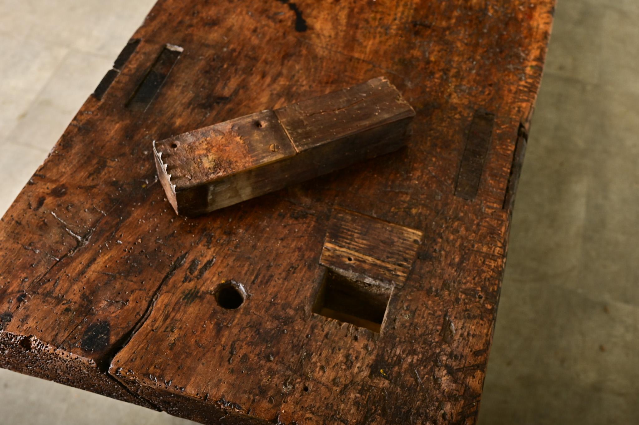 French 19th Century Beech Artisan Workbench 10