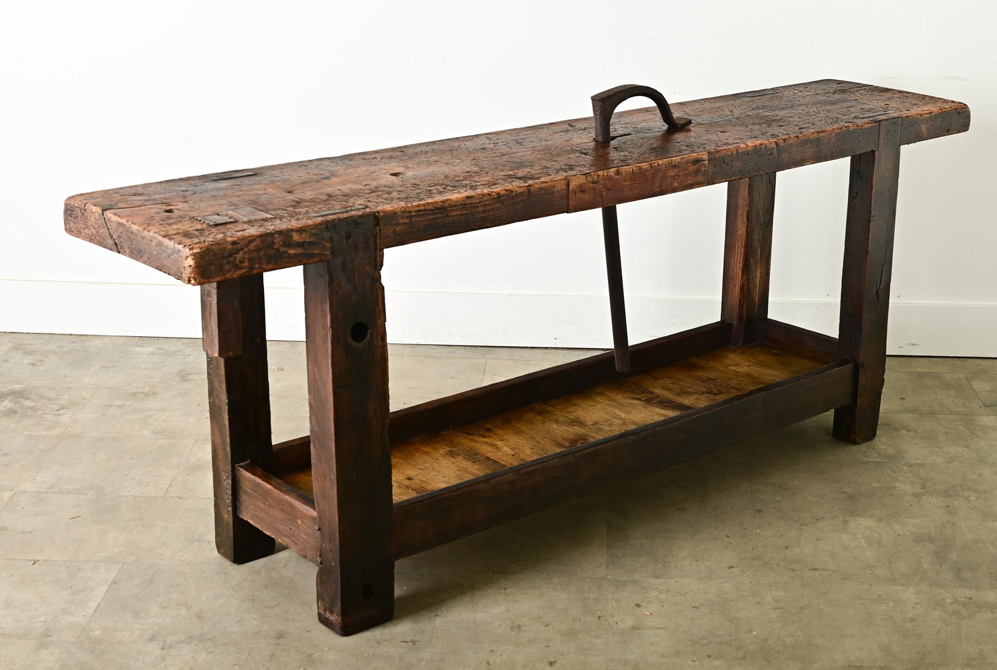 French 19th Century Beech Artisan Workbench 3