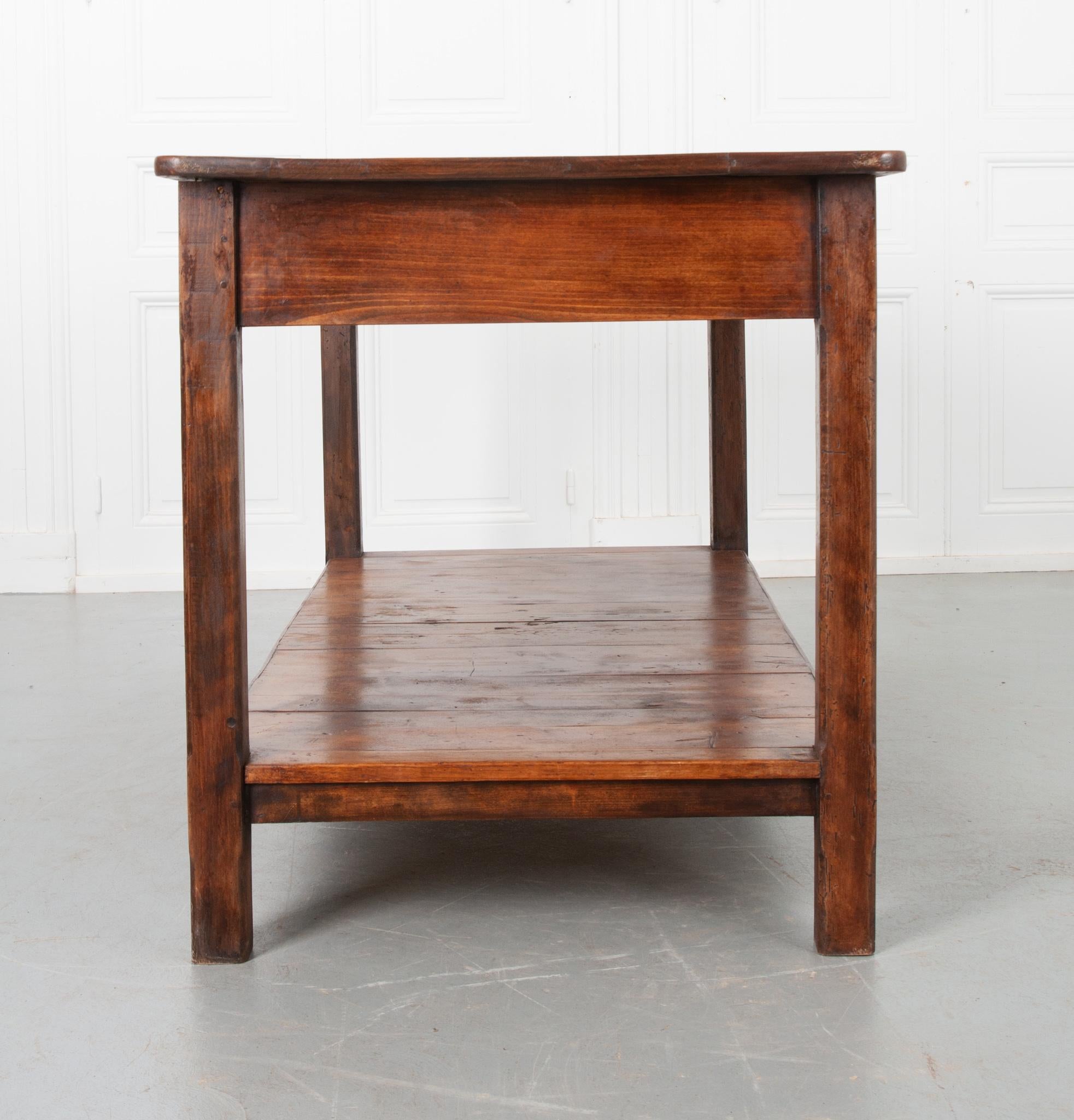 French 19th Century Beech Drapery Table For Sale 2