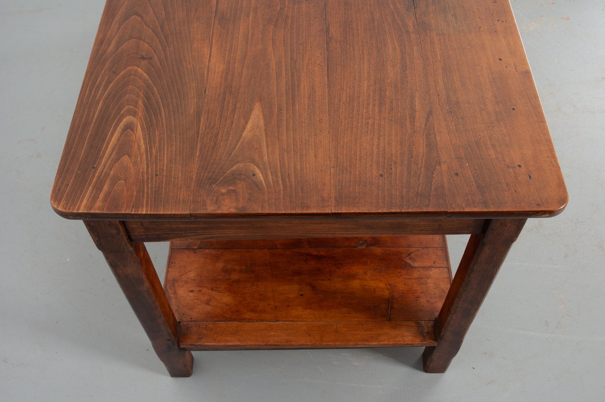 French Provincial French 19th Century Beech Drapery Table For Sale