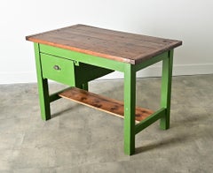 French 19th Century Beech & Pine Work Table