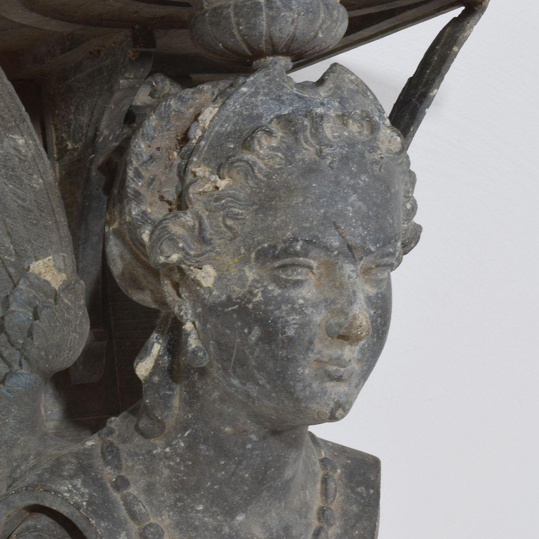 Französisch 19. Jahrhundert  Belle Epoque Wandkonsole/Pedestal aus Zinklegierung im Angebot 9