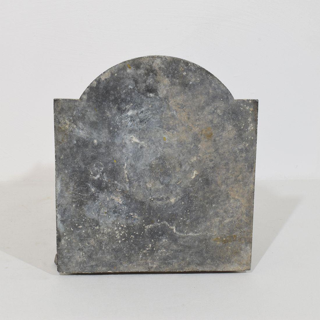 French 19th Century  Belle Epoque Cast Zinc Alloy Wall Console/Pedestal For Sale 15