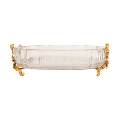 Centro de mesa de cristal y ormolu de Baccarat del periodo de la French Belle Epoque del siglo XIX
