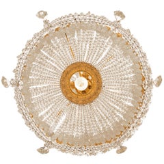 French 19th Century Belle Époque Period Baccarat Crystal and Ormolu Chandelier