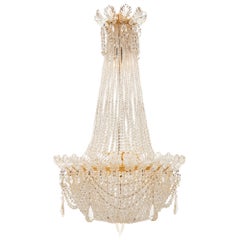 Antique French 19th Century Belle Époque Period Baccarat Crystal and Ormolu Chandelier