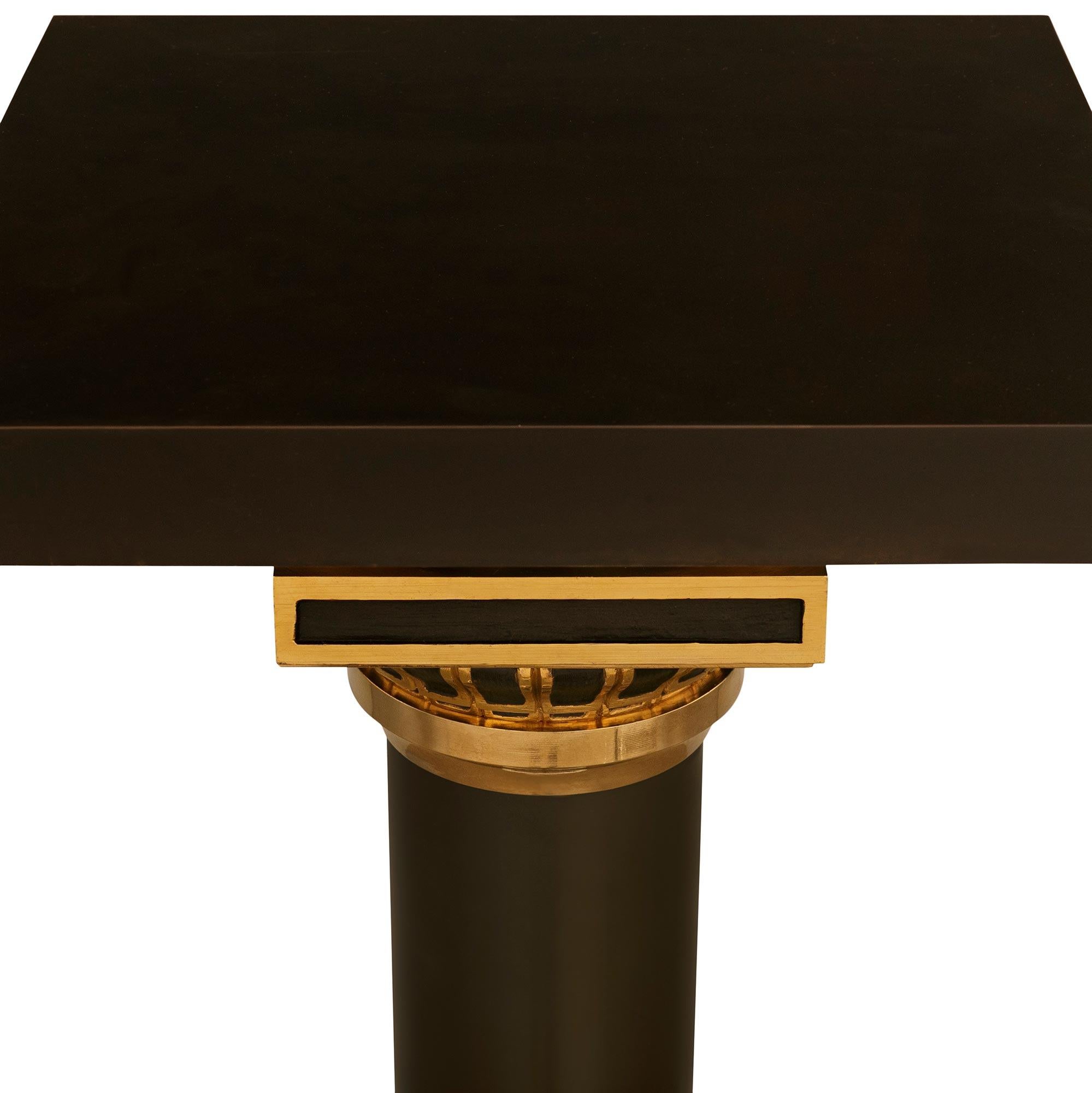 Französisch 19. Jahrhundert Belle Epoque Periode Bronze und Ormolu Pedestal im Zustand „Gut“ im Angebot in West Palm Beach, FL