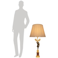 French Belle Epoque 19. Jahrhundert Empire st. Bronze und Ormolu Lampe