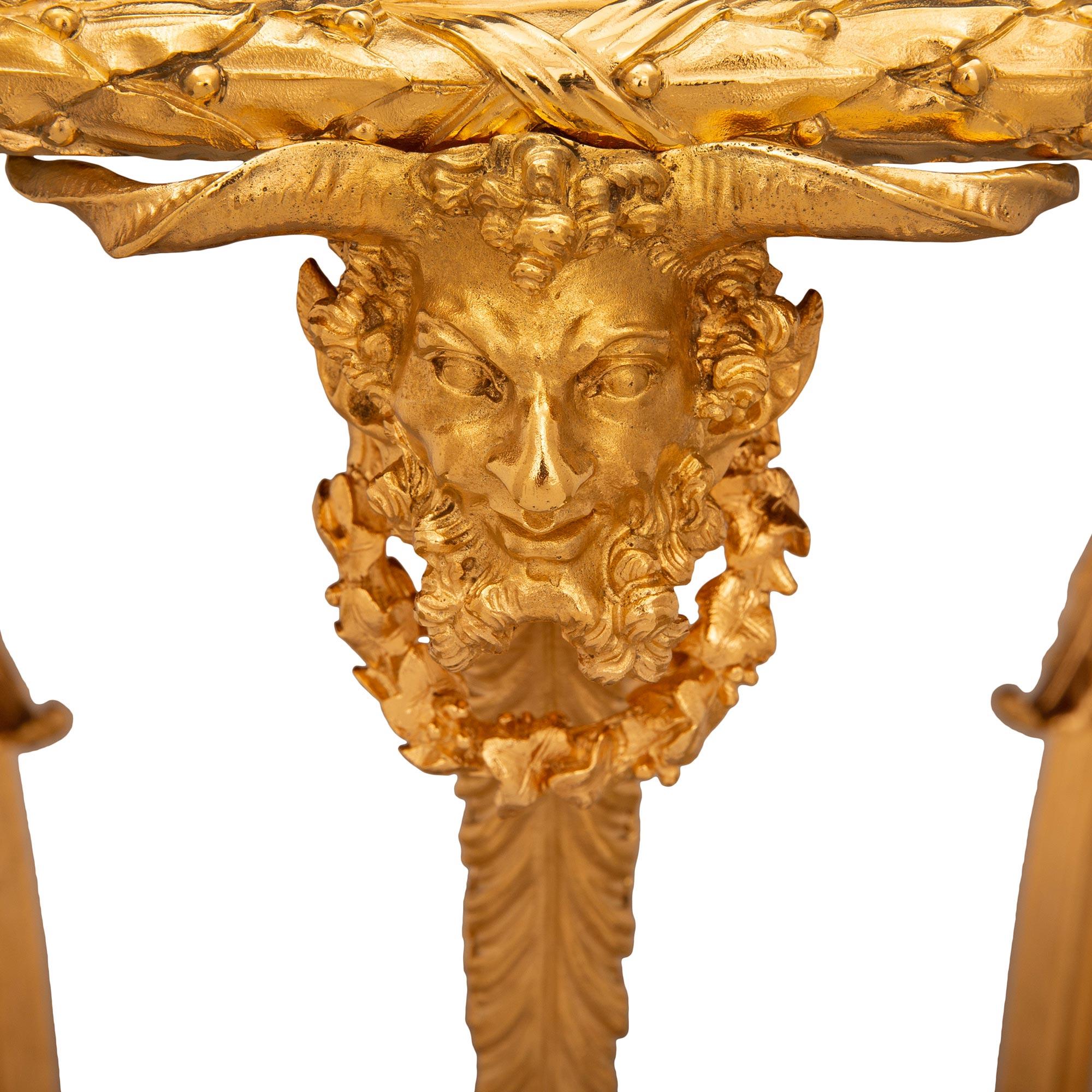 French 19th Century Belle Époque Period Kingwood, Tulipwood, Ormolu Side Table For Sale 1