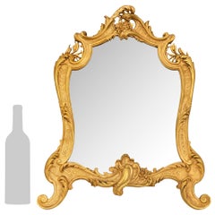 French 19th century Belle Epoque Period Louis XV st. Ormolu vanity mirror