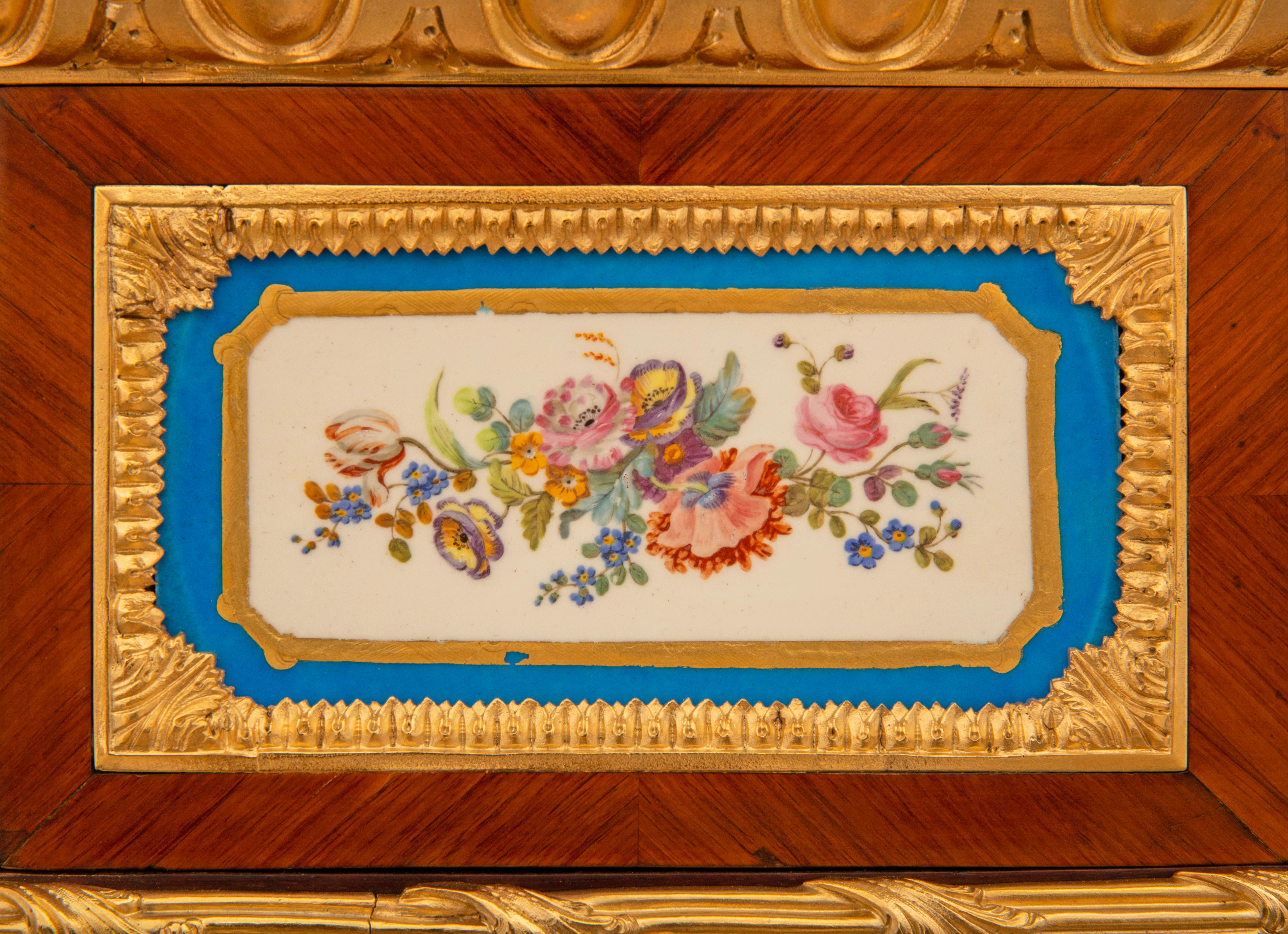 French 19th century Belle Époque period Louis XVI st. white Carrara cabinet For Sale 1