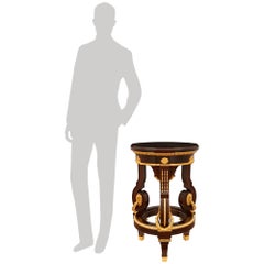 French 19th century Belle Epoque Period Mahogany and Ormolu pedestal