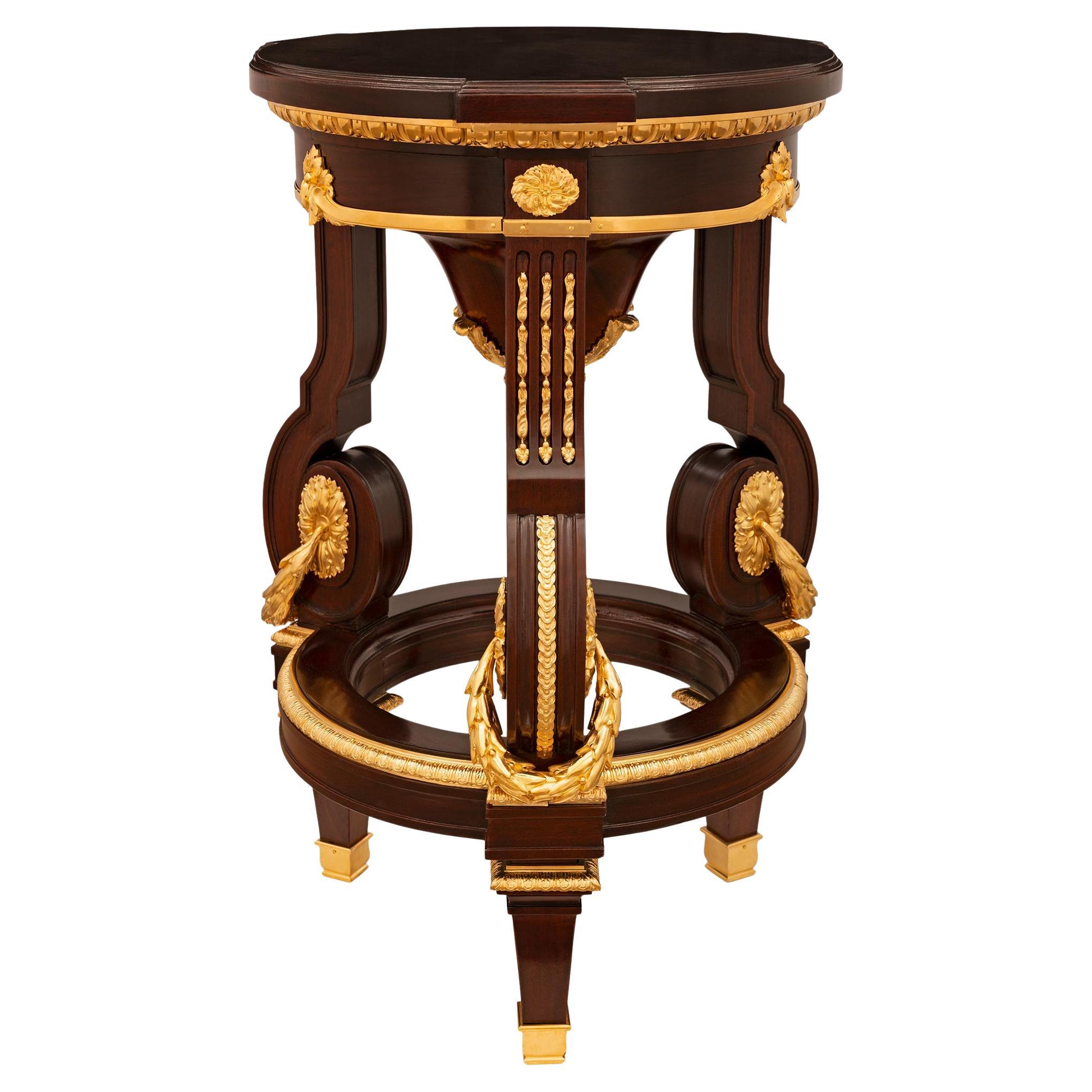 Französisch 19. Jahrhundert Belle Epoque Periode Mahagoni und Ormolu Pedestal