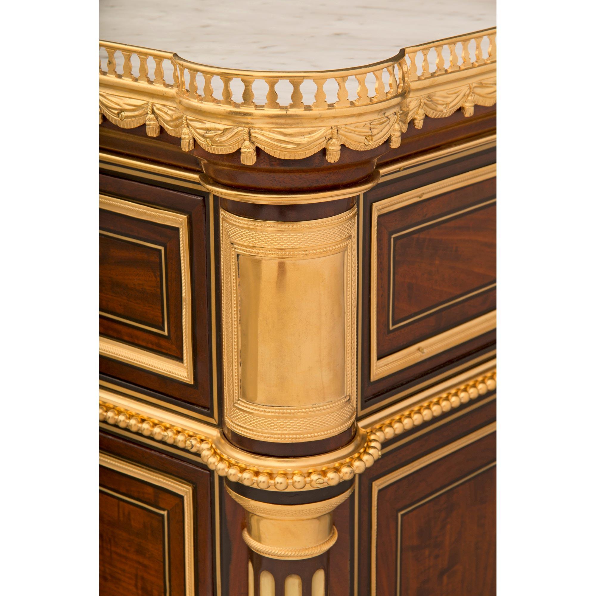 French 19th Century Belle Époque Period Mahogany, Ormolu And Marble Buffet  2
