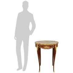 Französischer Beistelltisch aus Mahagoni, Ormolu und Marmor aus der Belle Epoque des 19.