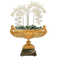 French 19th century Belle Epoque Period Onyx, Marble and Ormolu centerpiece