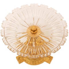 French 19th Century Belle Époque Period Ormolu and Baccarat Crystal Centerpiece