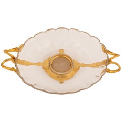 French 19th Century Belle Epoque Period Ormolu And Baccarat Crystal Centerpiece