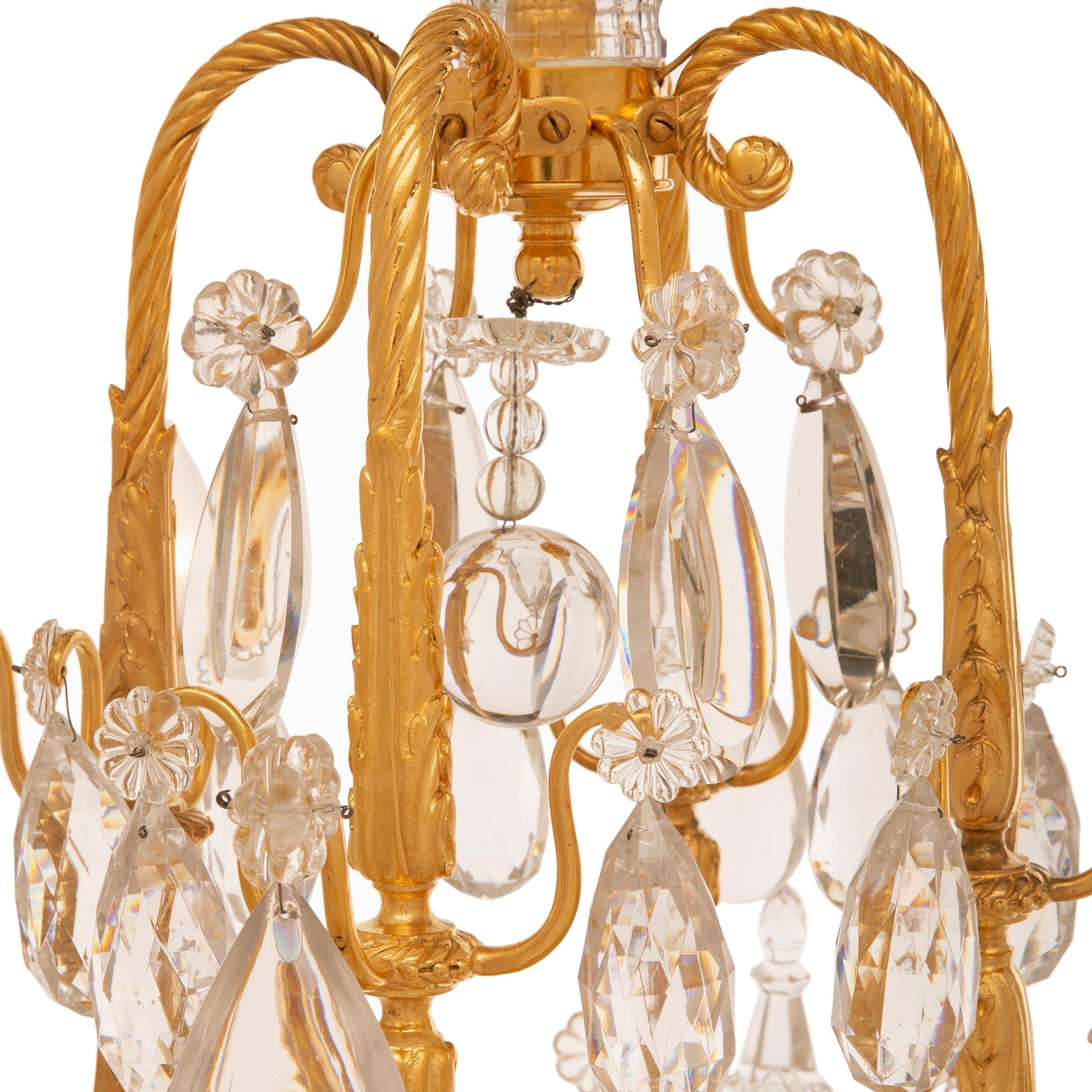 French 19th Century Belle Époque Period Ormolu And Baccarat Crystal  In Good Condition For Sale In West Palm Beach, FL