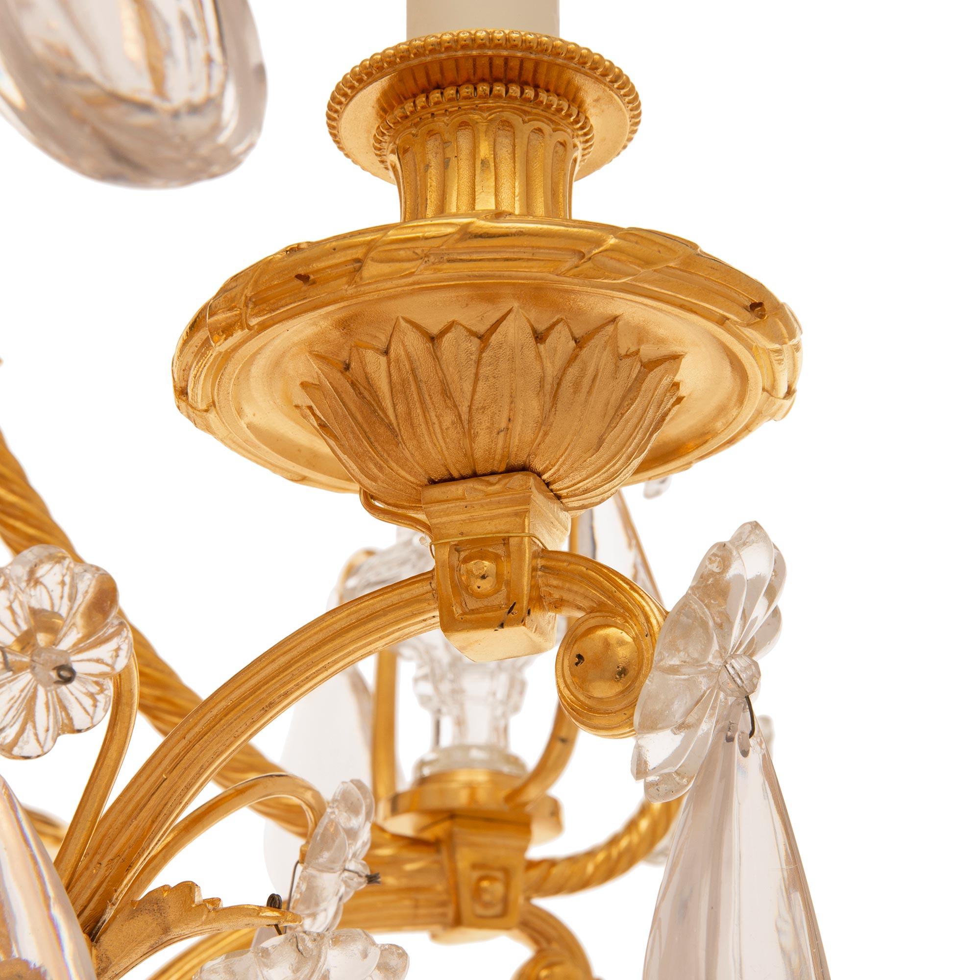 French 19th Century Belle Époque Period Ormolu And Baccarat Crystal  For Sale 2