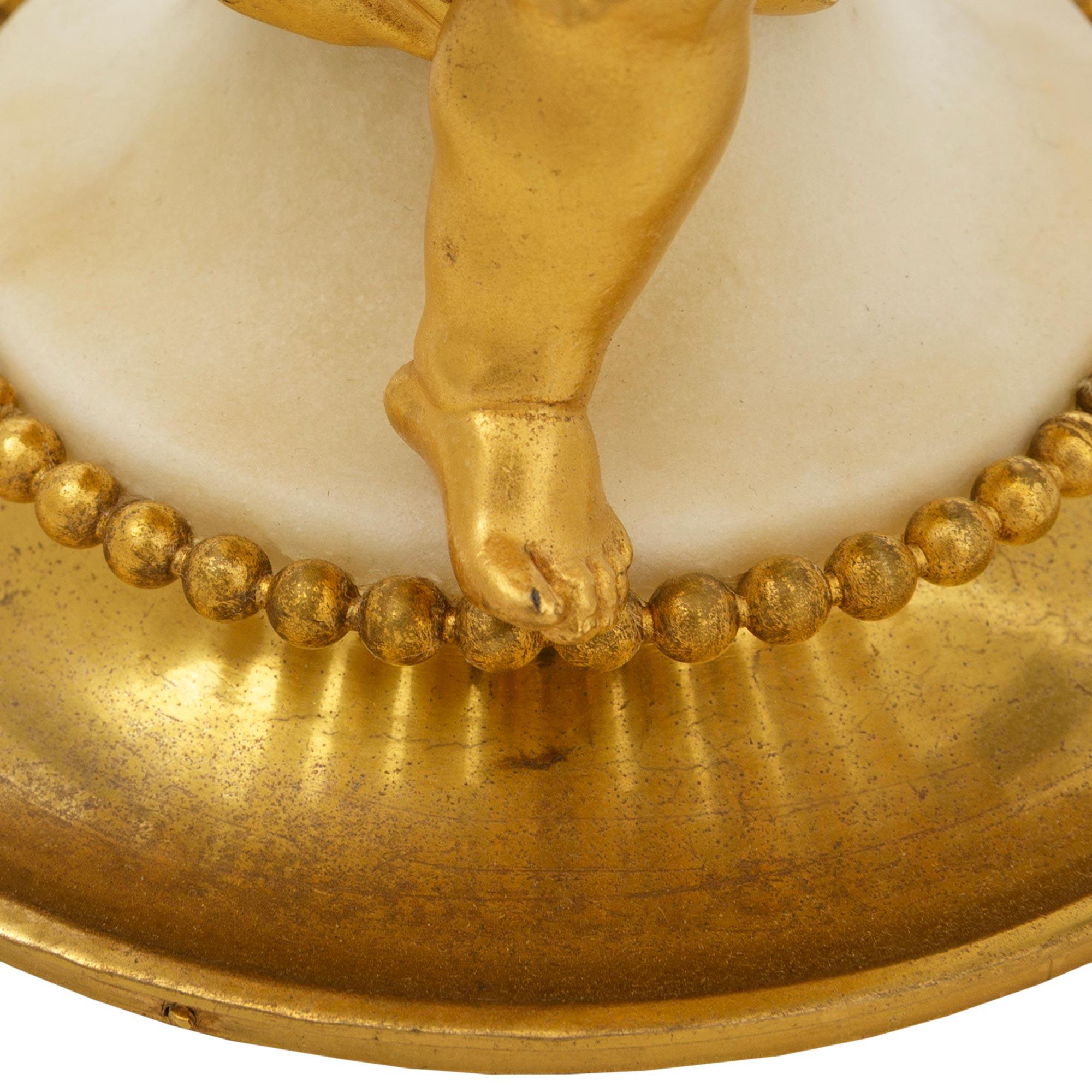 Französischer Tafelaufsatz aus Ormolu, Marmor und Kristall aus der Belle Epoque des 19. im Angebot 2