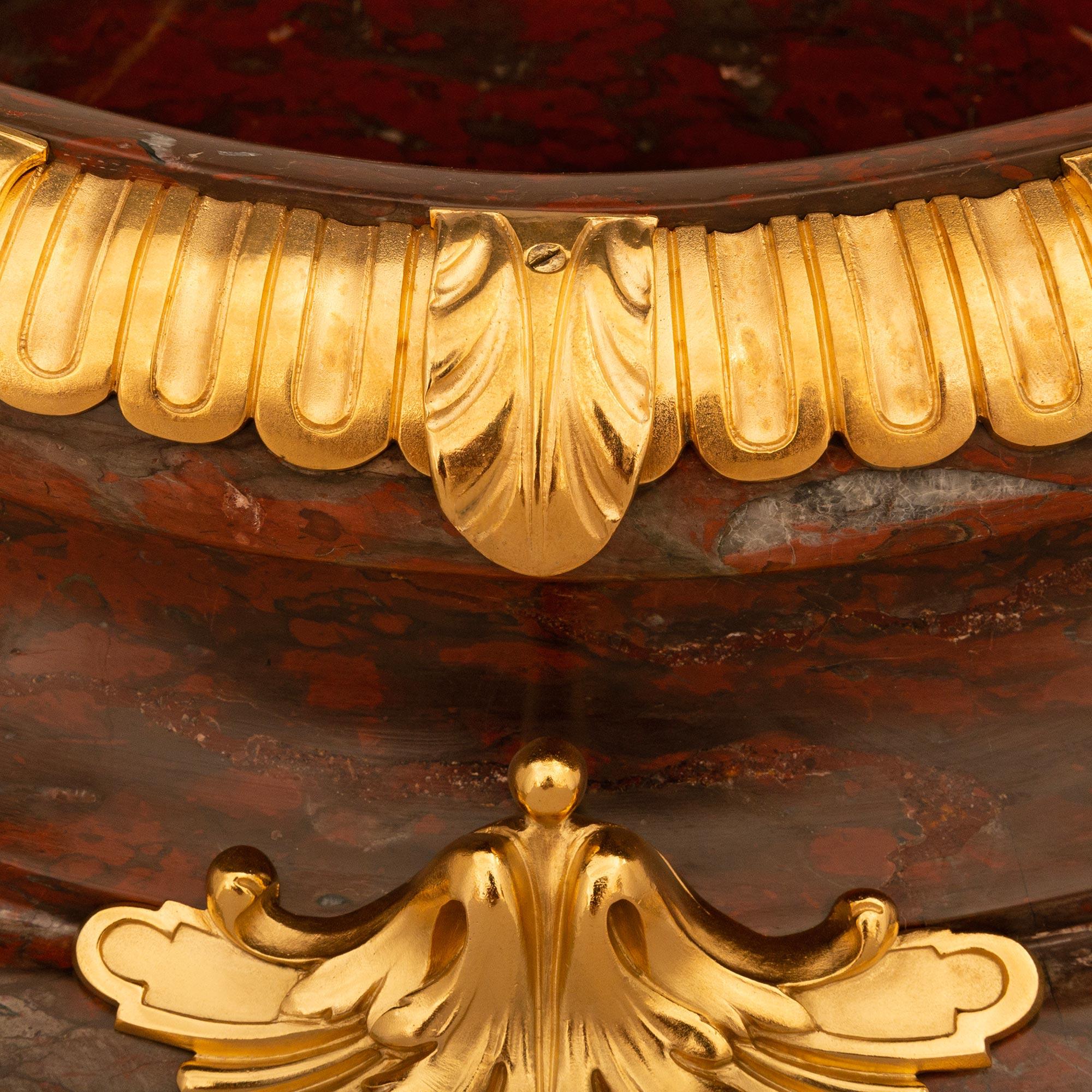 French 19th century Belle Epoque Rouge Griotte marble & Ormolu centerpiece For Sale 1