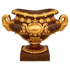 French 19th century Belle Epoque Rouge Griotte marble & Ormolu centerpiece