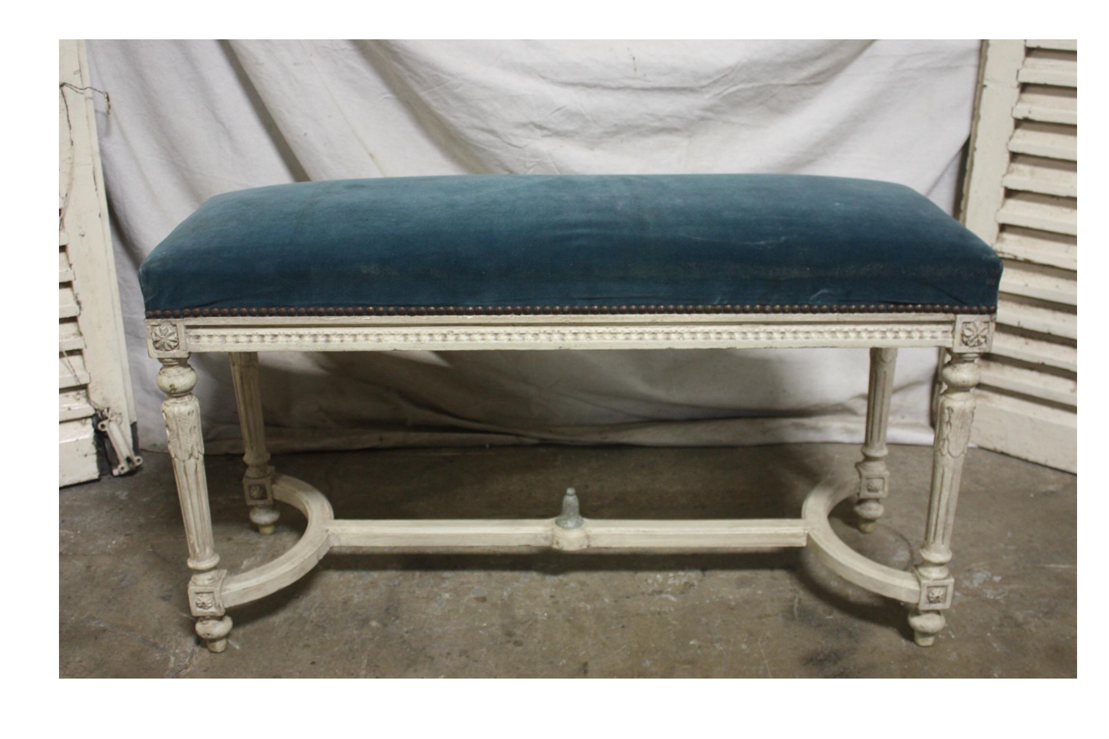 Lacquered French 19th Century Bench