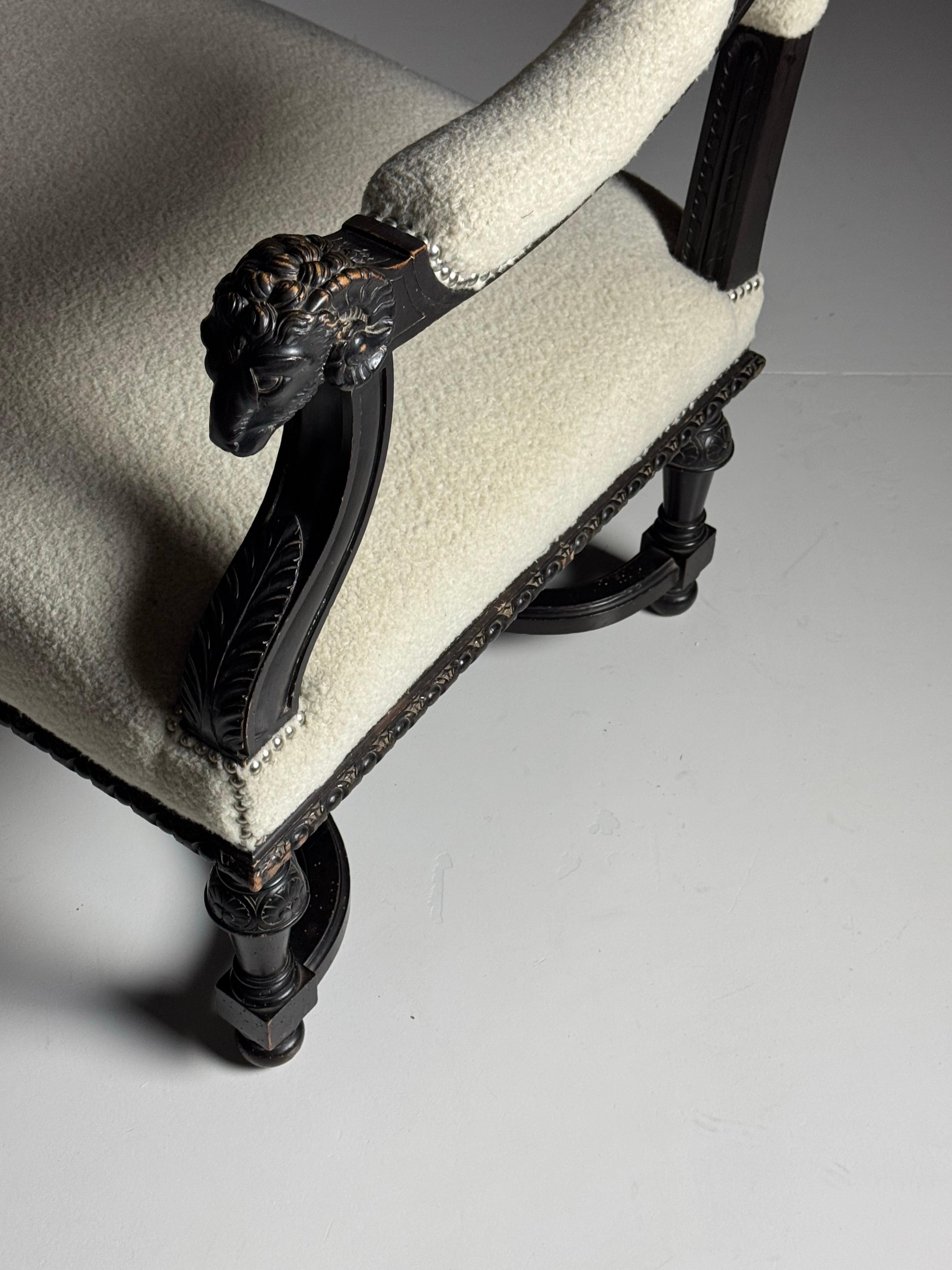 Französische Bank mit Widderköpfen aus dem 19. im Angebot 7