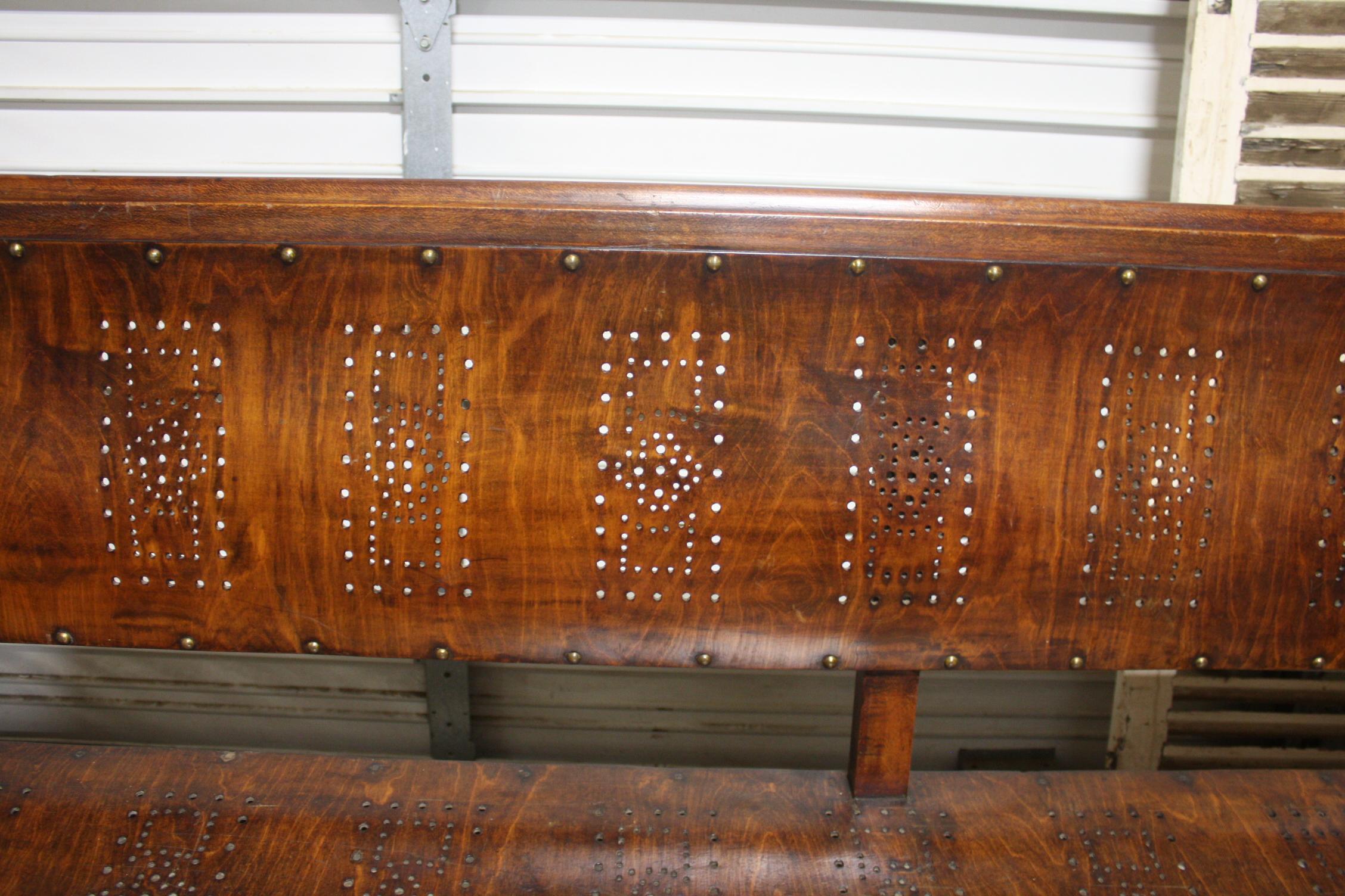 Walnut French 19th Century Billiard Bench