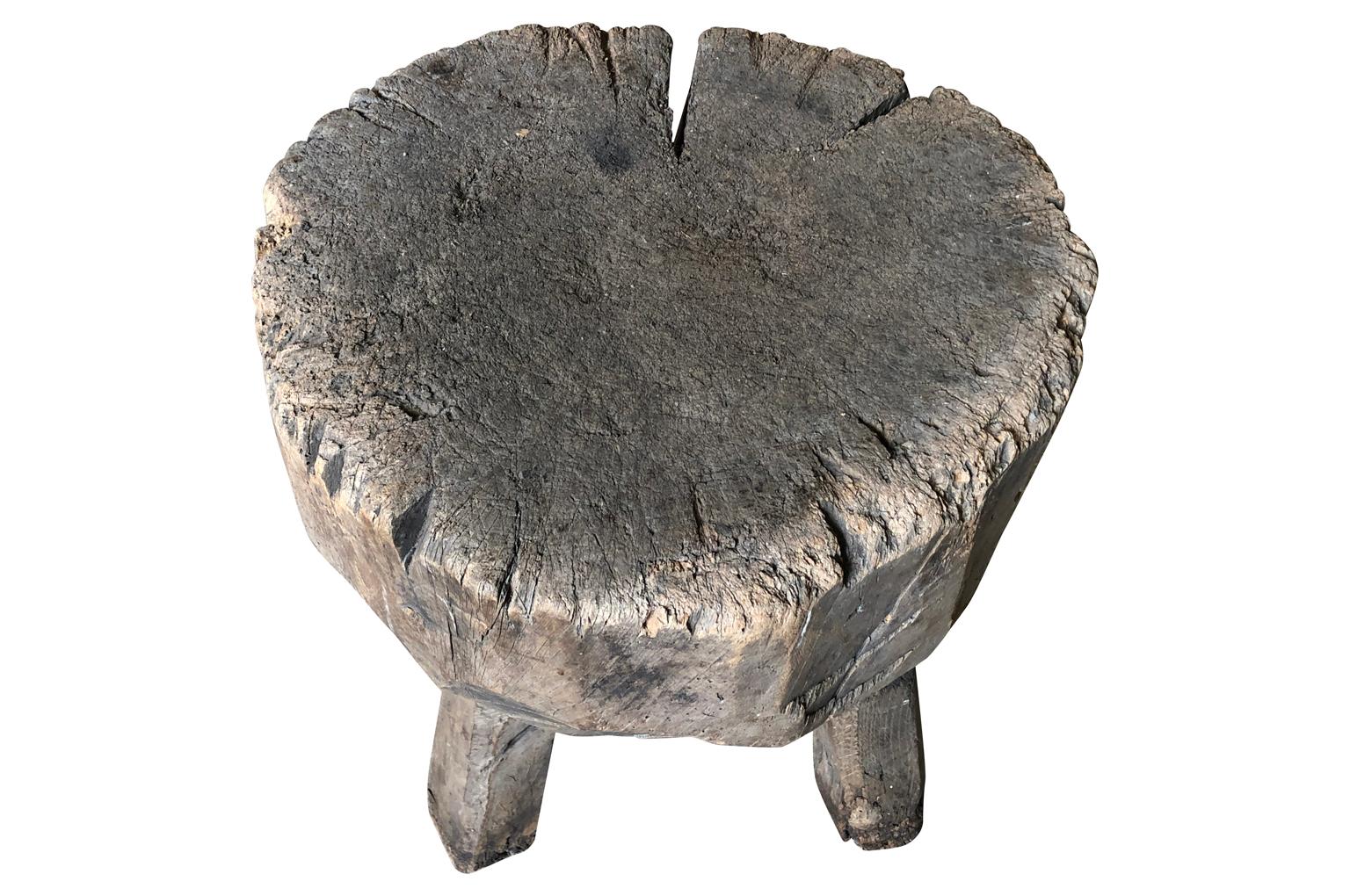 A terrific 19th century Billot, chopping block from the Provence region of France. Sturdily constructed from beech wood. Wonderful patina. Perfect as an end table, cocktail table or coffee table for any casual interior or exterior.