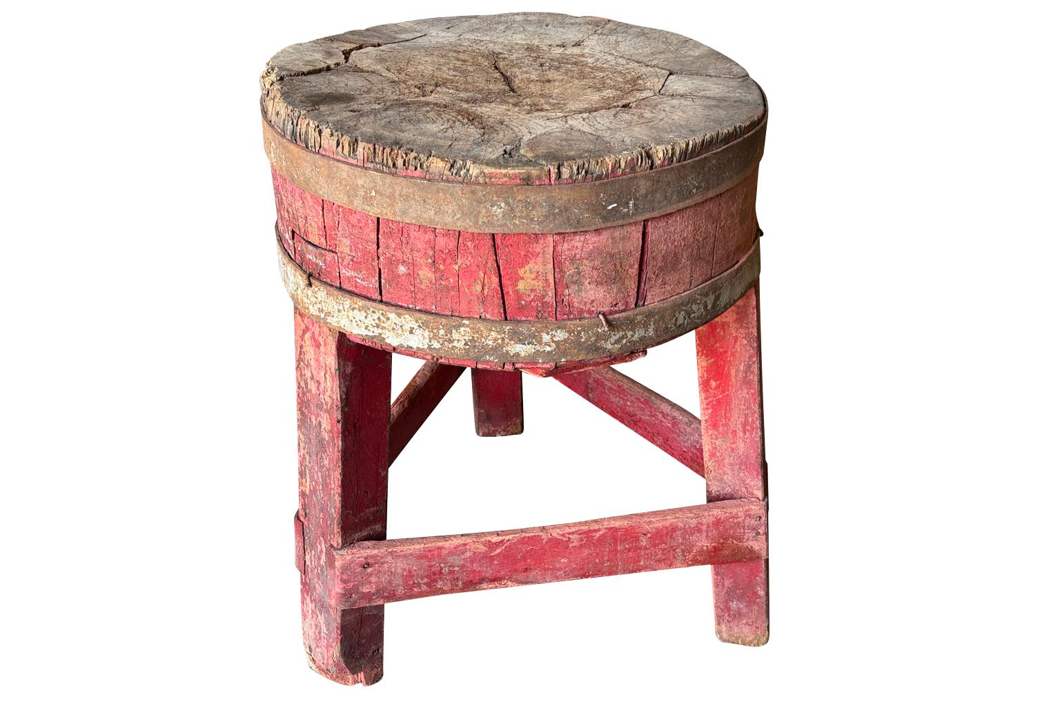 French 19th Century Billot - Chopping Block In Good Condition For Sale In Round Top, TX