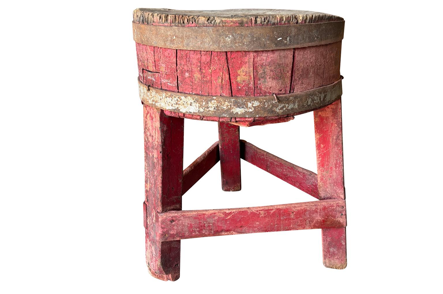 Oak French 19th Century Billot - Chopping Block For Sale