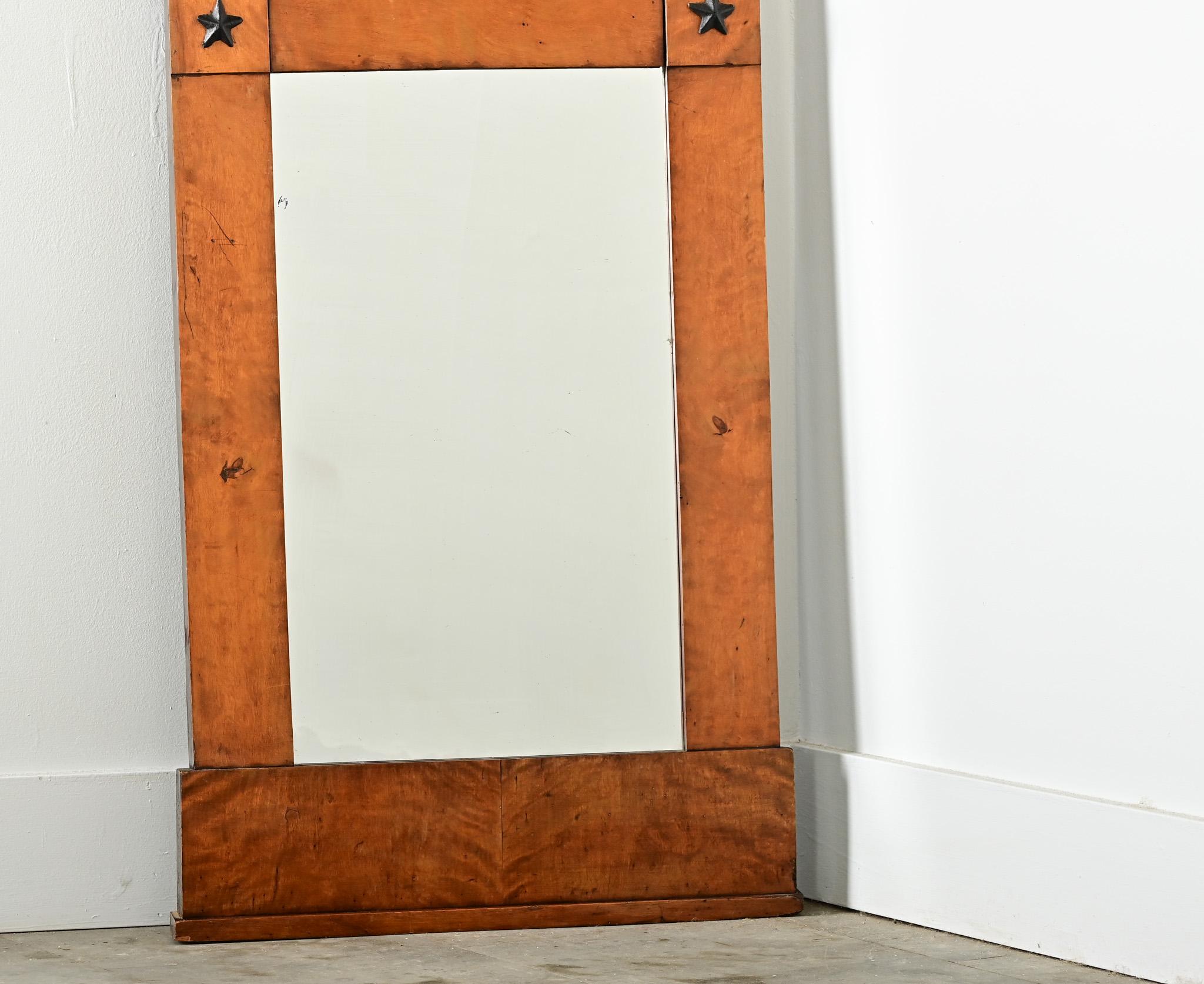 Ébénisé French 19th Century Birch Biedermeier Trumeau en vente