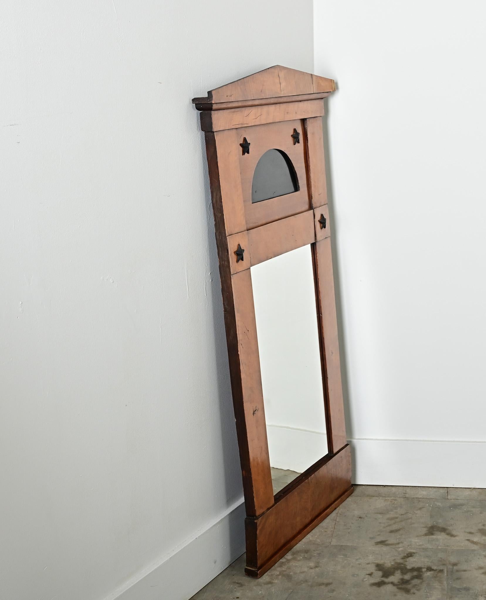 French 19th Century Birch Biedermeier Trumeau en vente 1