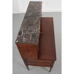 French 19th Century Birdseye Mahogany Desk