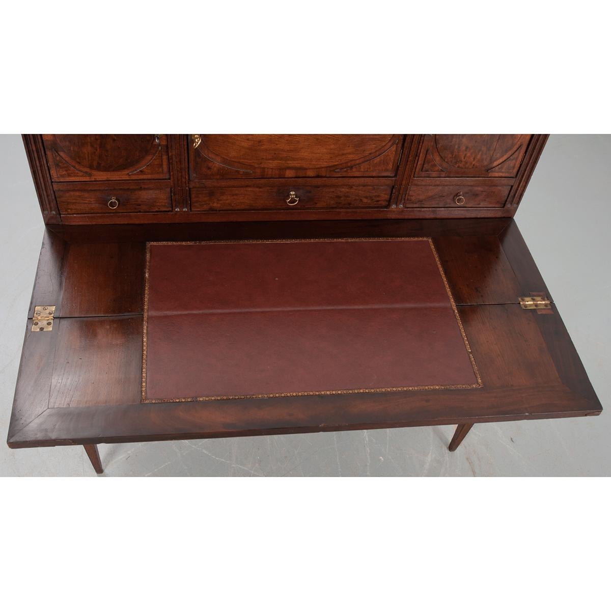 French 19th Century Birdseye Mahogany Desk 3