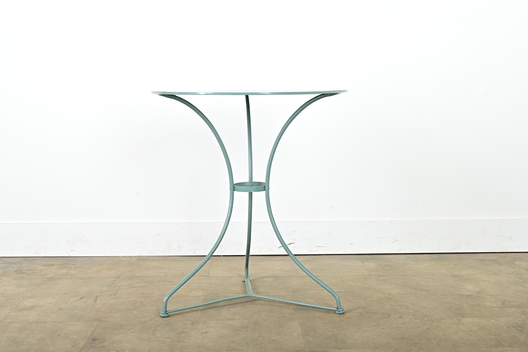 Industrial French 19th Century Bistro Table in New Powdercoat For Sale