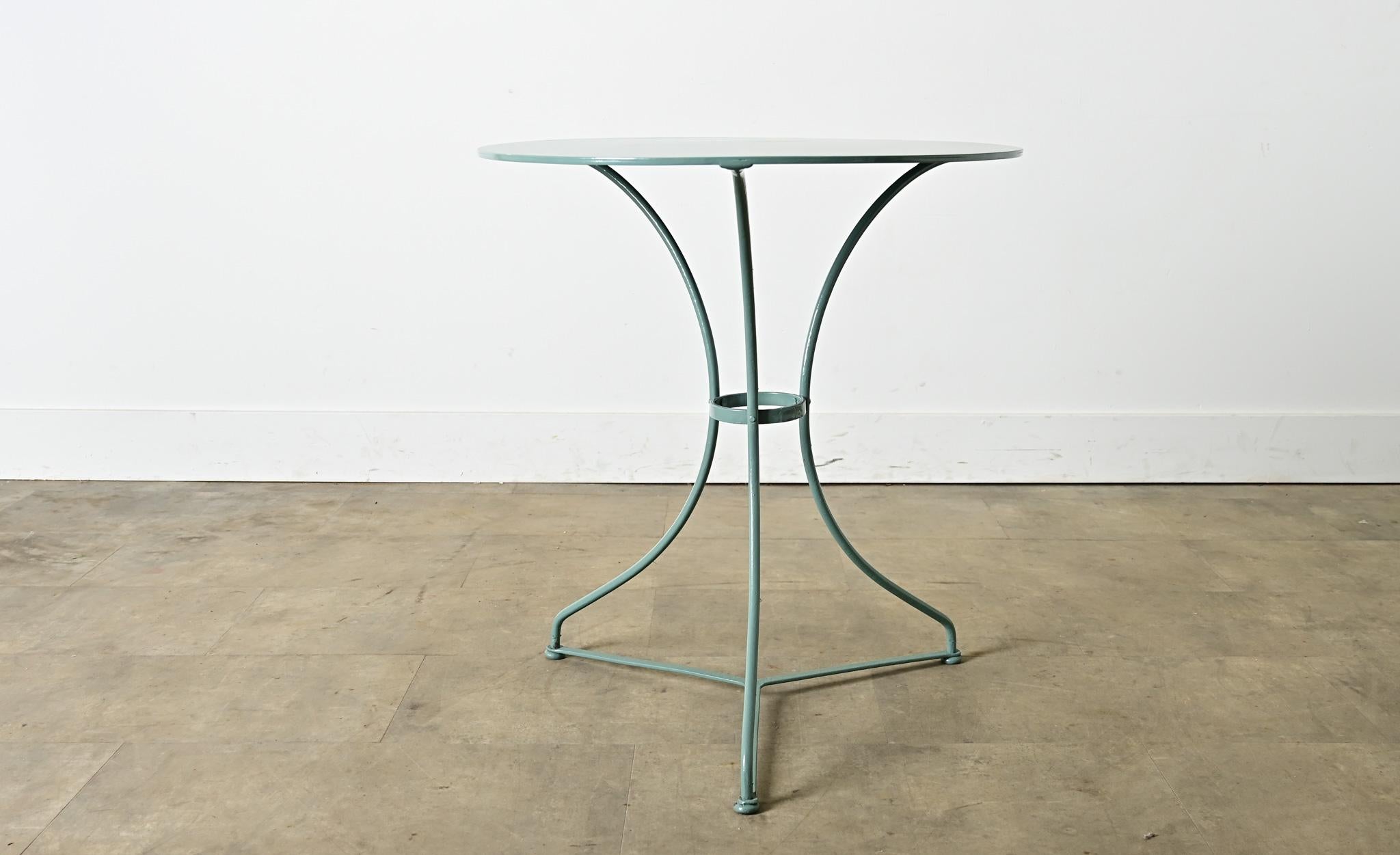 Metal French 19th Century Bistro Table in New Powdercoat For Sale