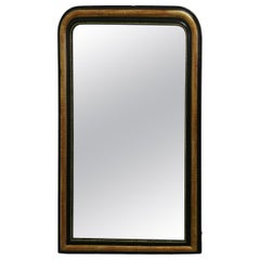 French 19th Century Black and Gold Louis Philippe Mirror