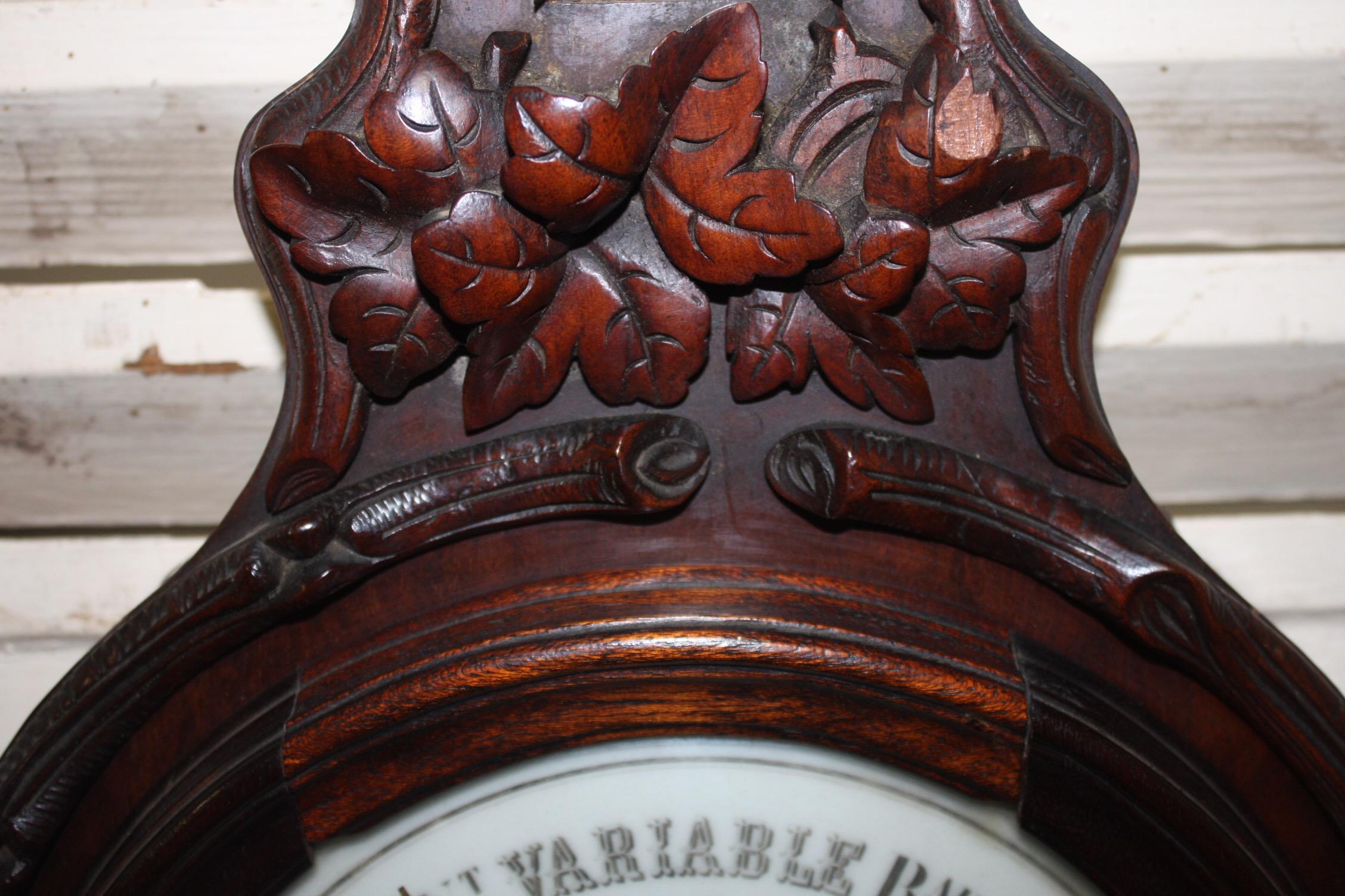 French 19th Century Black Forest Barometer For Sale 2