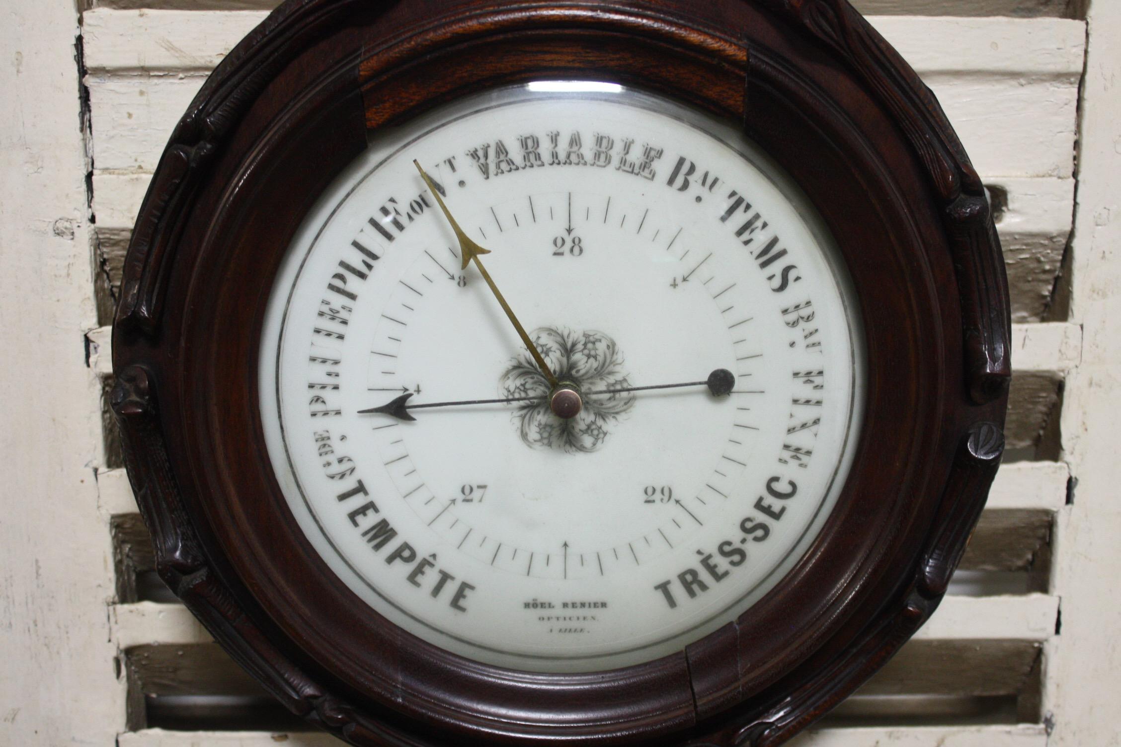 French 19th Century Black Forest Barometer For Sale 4