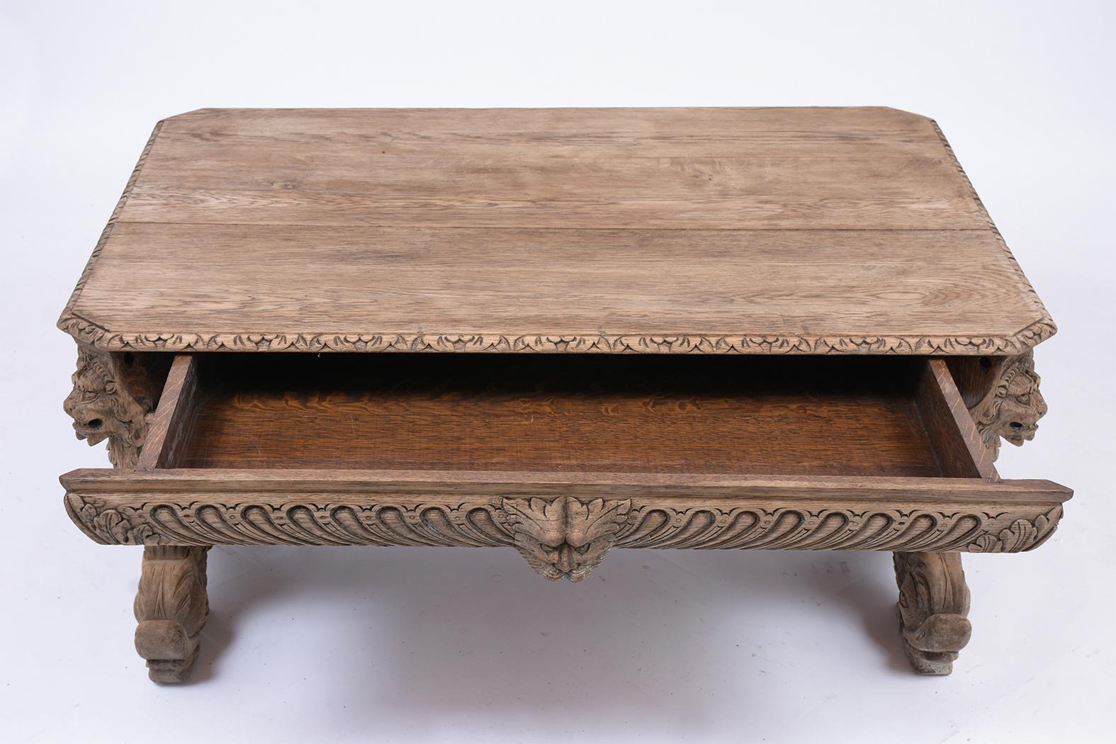 Wood French 19th Century Bleached Coffee Table