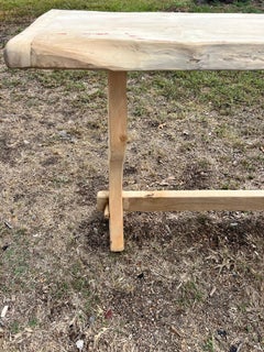 French 19th Century Bleached Solid Oak Country Console Table